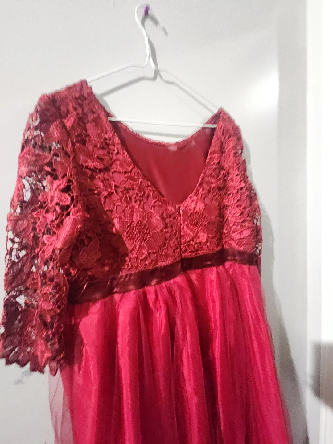 Red Lace and Tulle Dress - photo 2