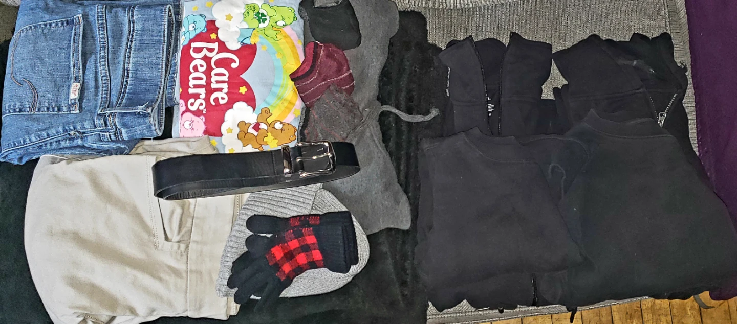 assorted clothing and accessories bundle