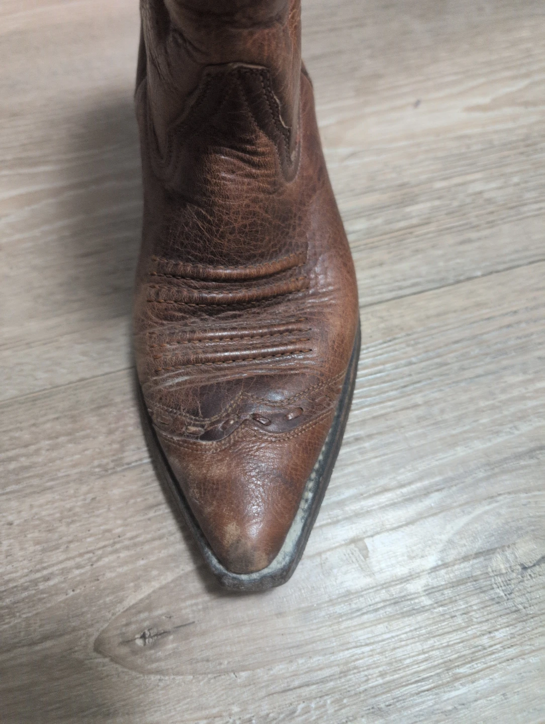 Sancho Abarca Vintage Brown Leather Cowboy Boots - photo 2