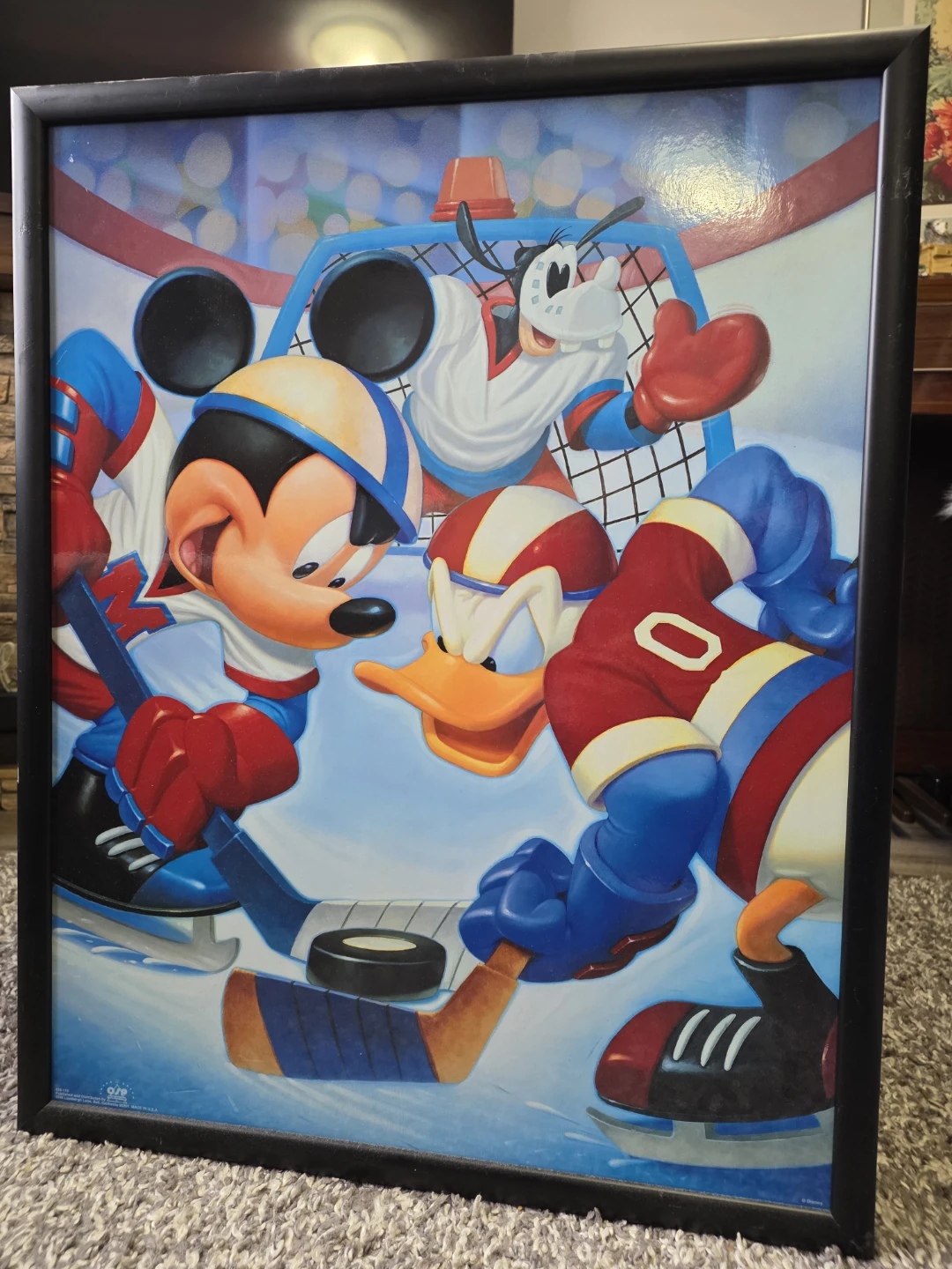 Disney Characters Hockey Art Print