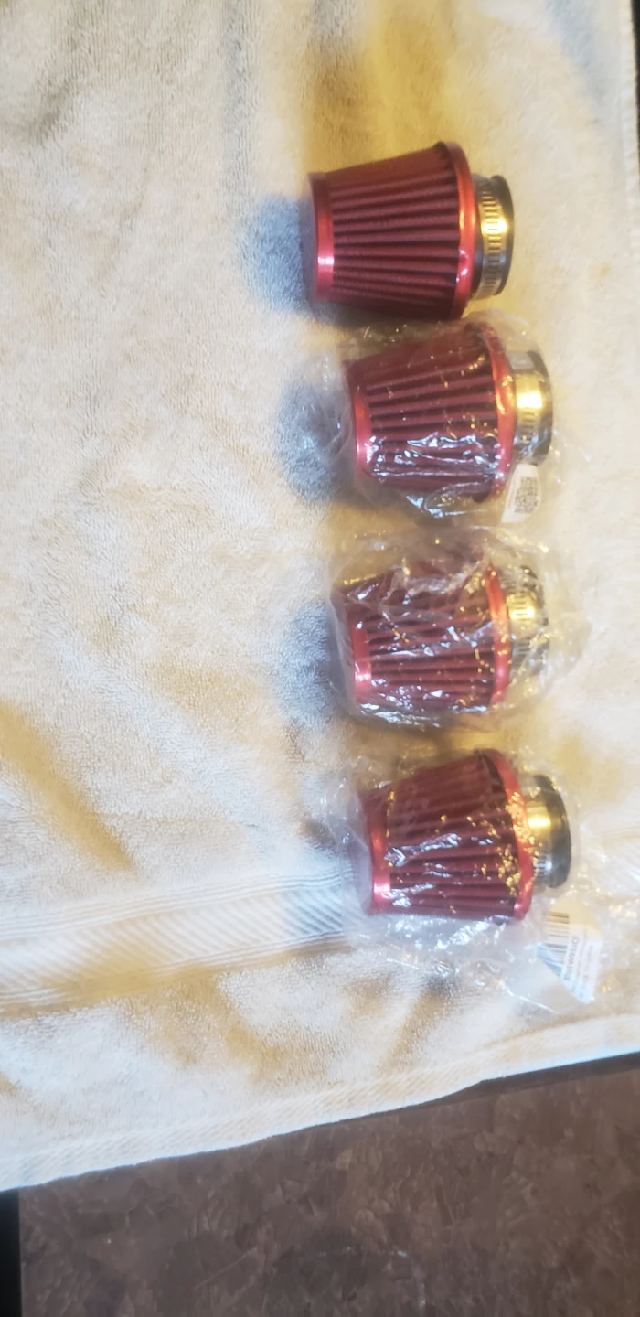 Set of 4 Red 38mm Universal Motorcycle Air Filters