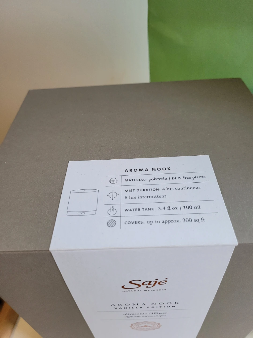 Saje Aroma Nook Ultrasonic Diffuser - Vanilla Edition - photo 3