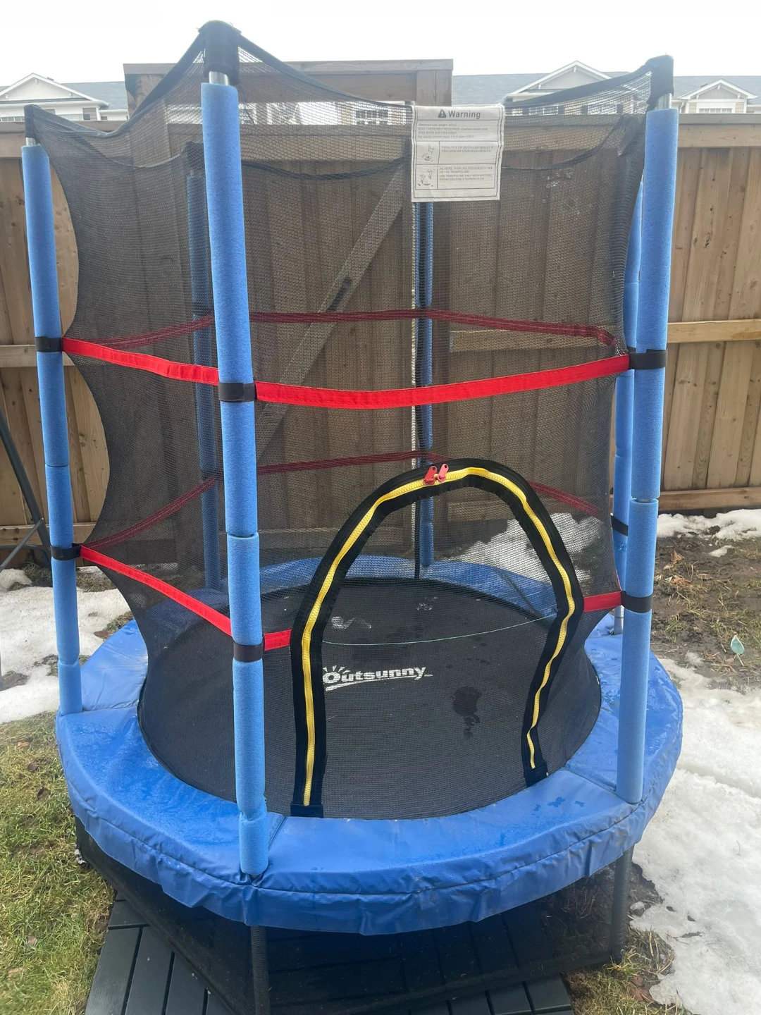 Blue Trampoline with Safety Net - photo 2