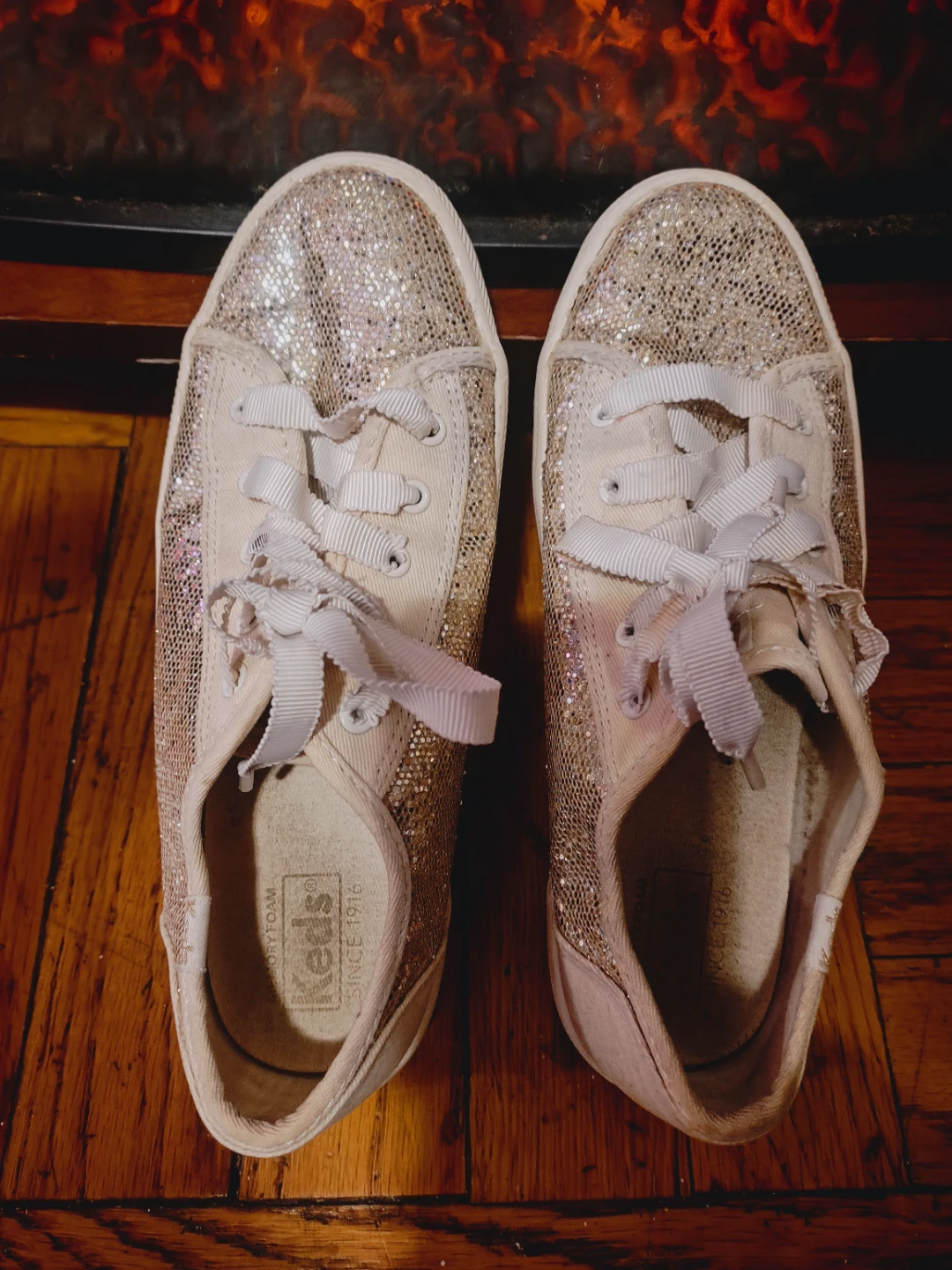 Keds for kids Glitter Canvas Sneakers size 3