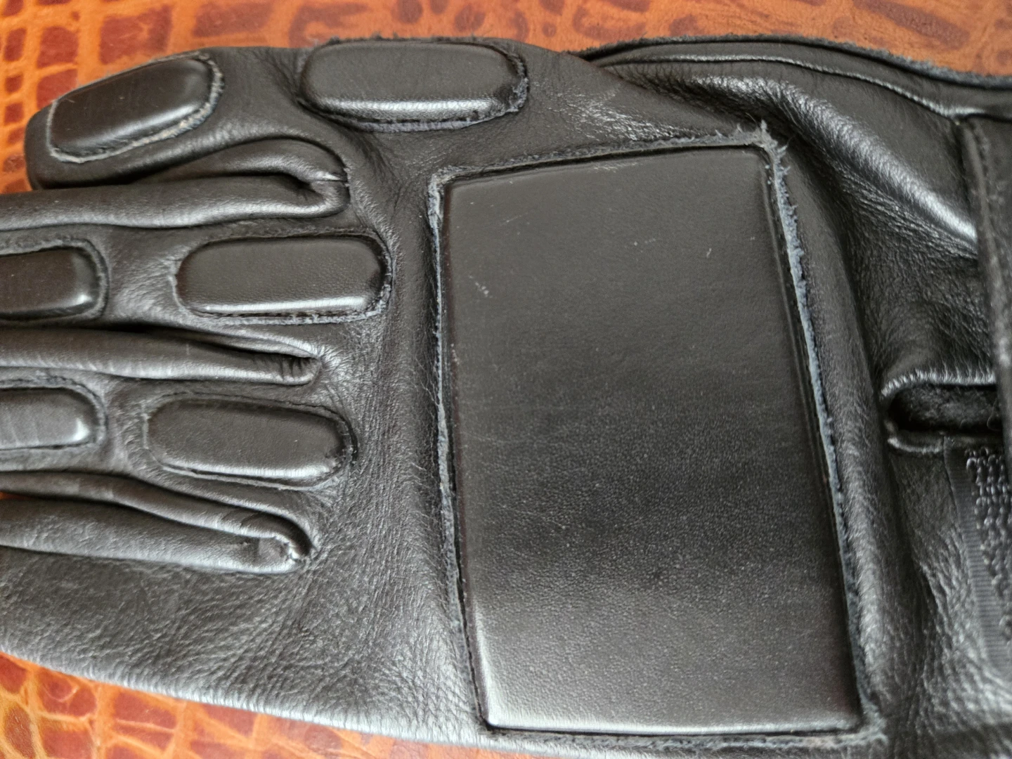 Black Leather Security,  Riding Gloves- Size XL - photo 4