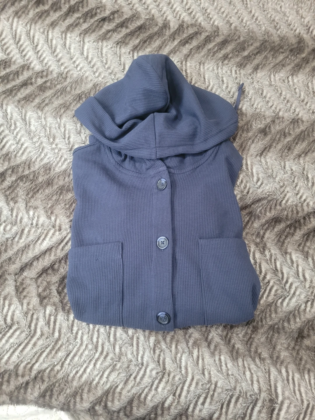 Roxy Hooded Button-Up Cardigan S/P Navy