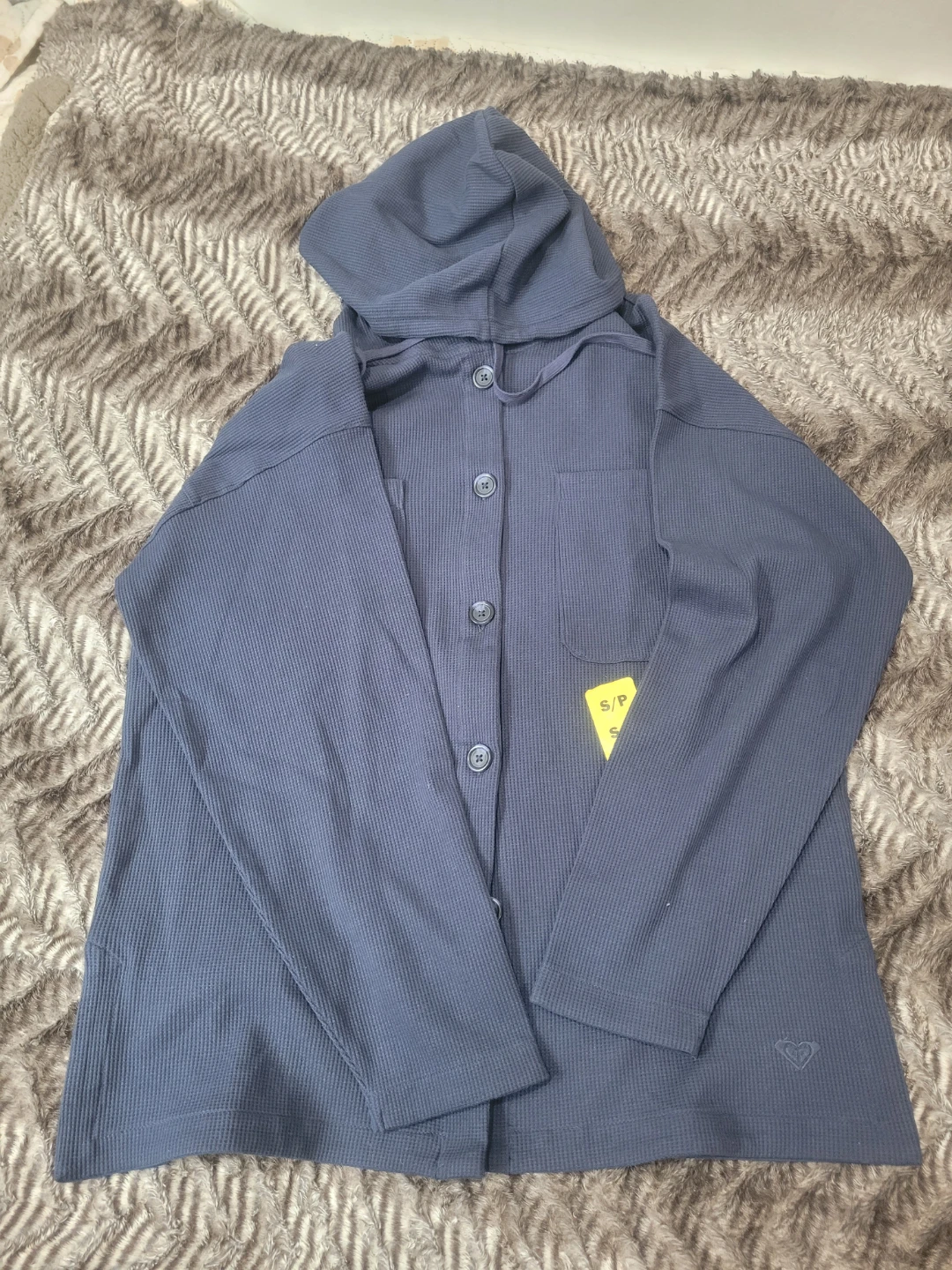 Roxy Hooded Button-Up Cardigan S/P Navy - photo 2