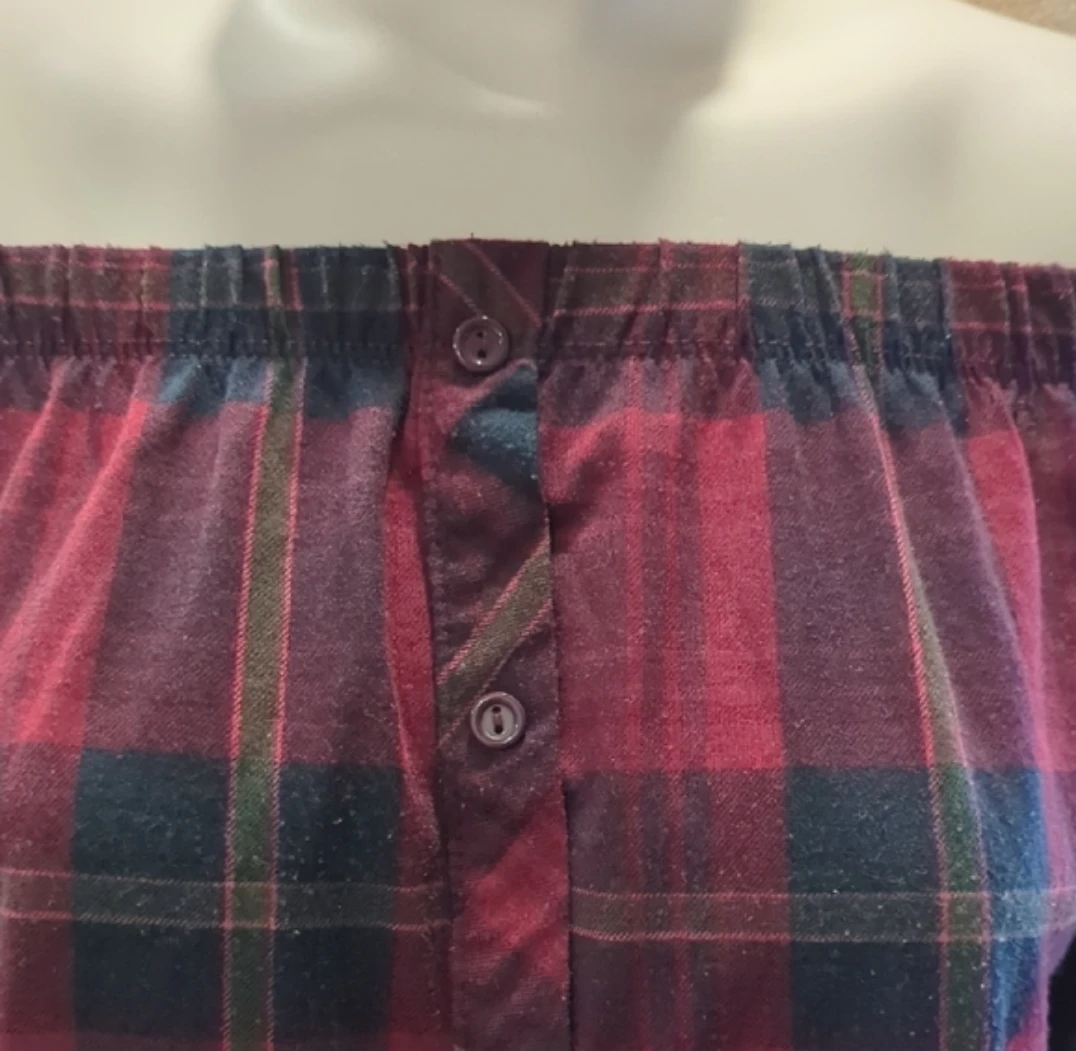 U2B Plaid Off-the-Shoulder Blouse - Size S - photo 2