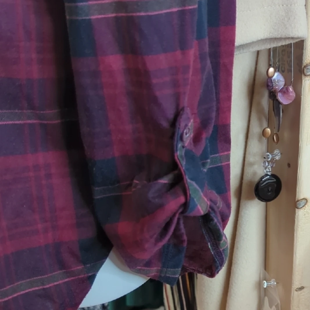 U2B Plaid Off-the-Shoulder Blouse - Size S - photo 3