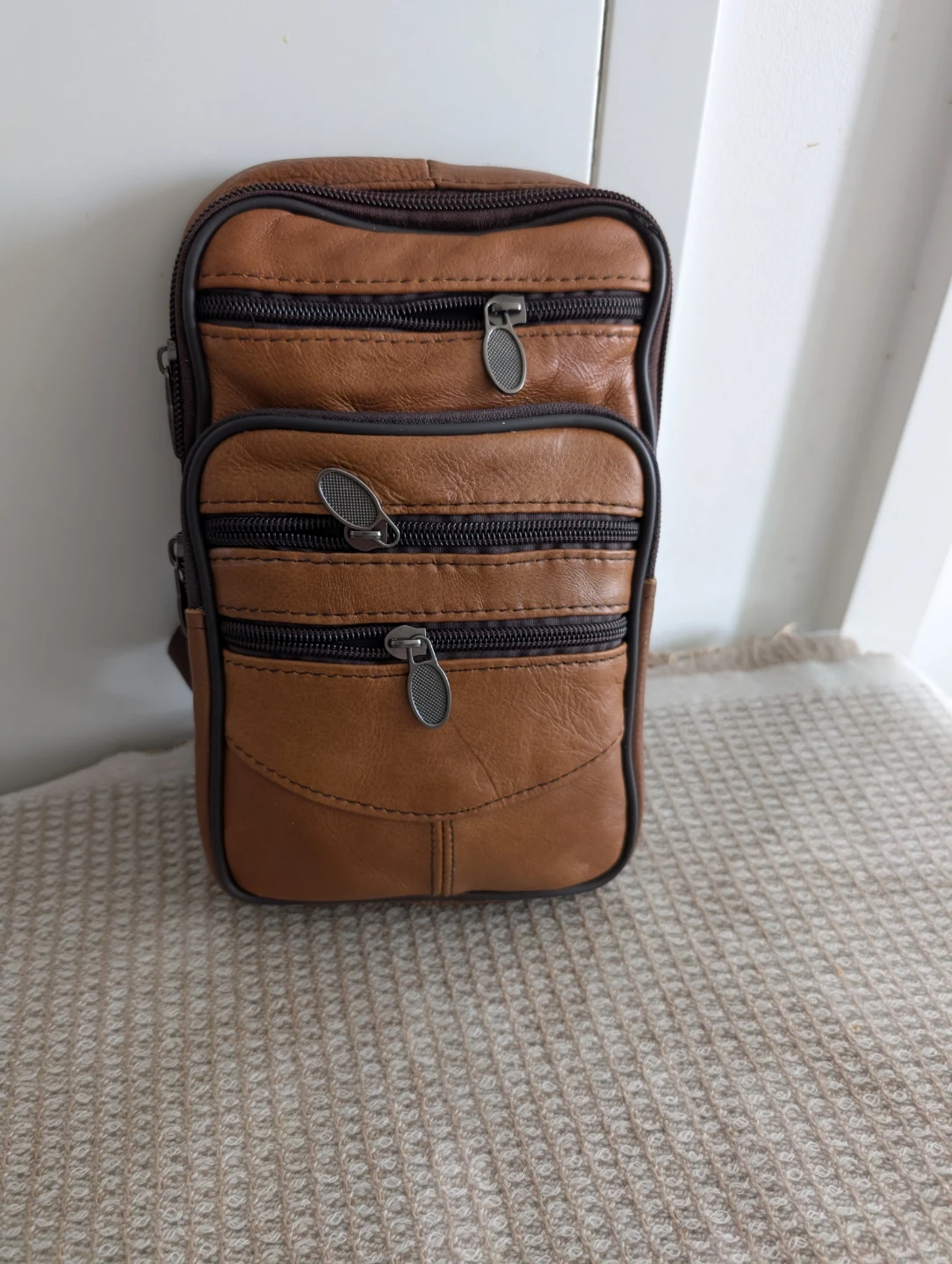 Brand New Brown Leather Crossbody Bag - photo 2