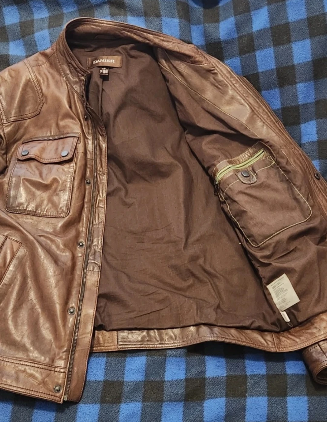 Danier Brown Genuine Leather Jacket L/G - photo 4