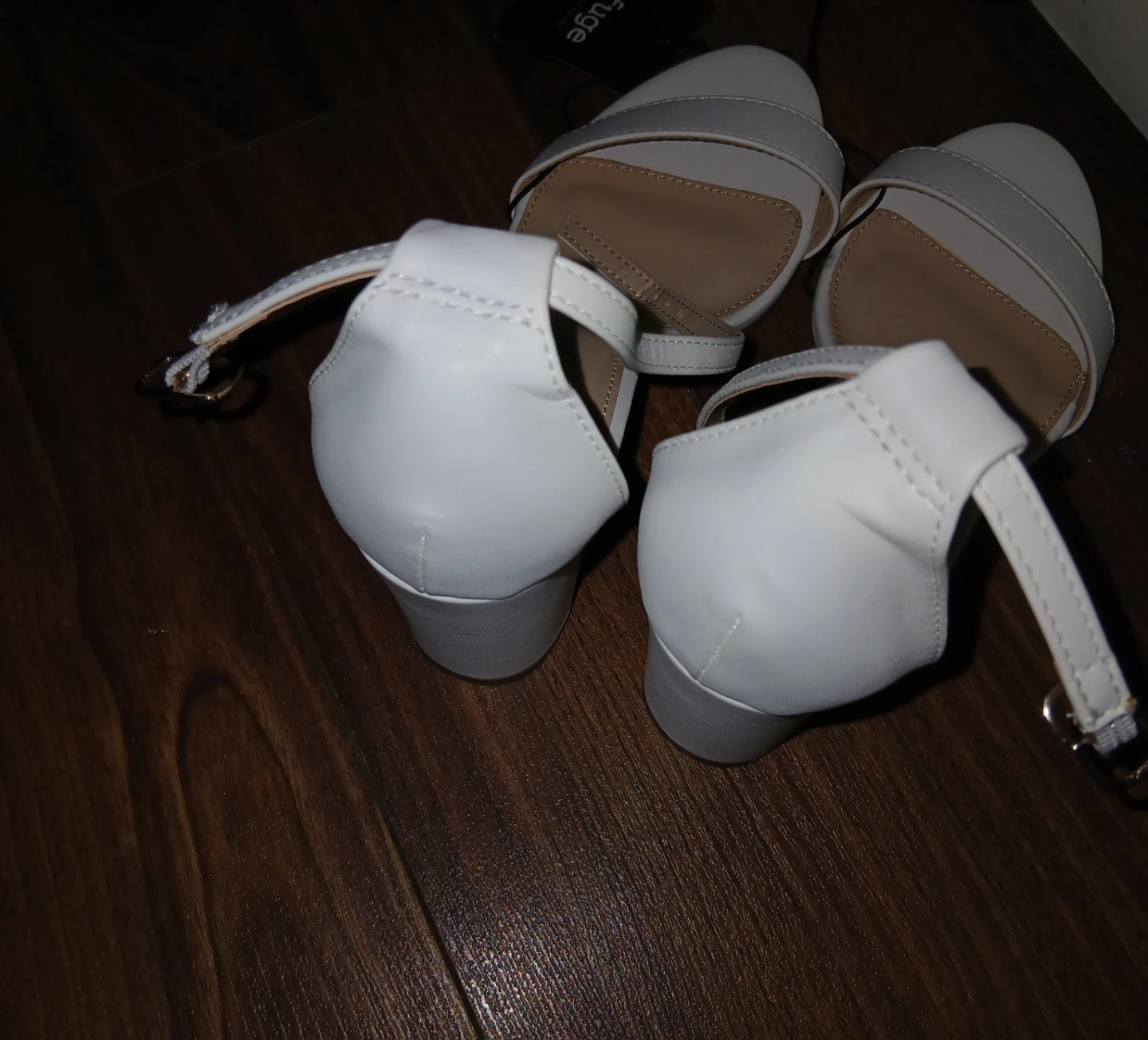 Refuge White Block Heel Sandals - Size 7 - photo 3