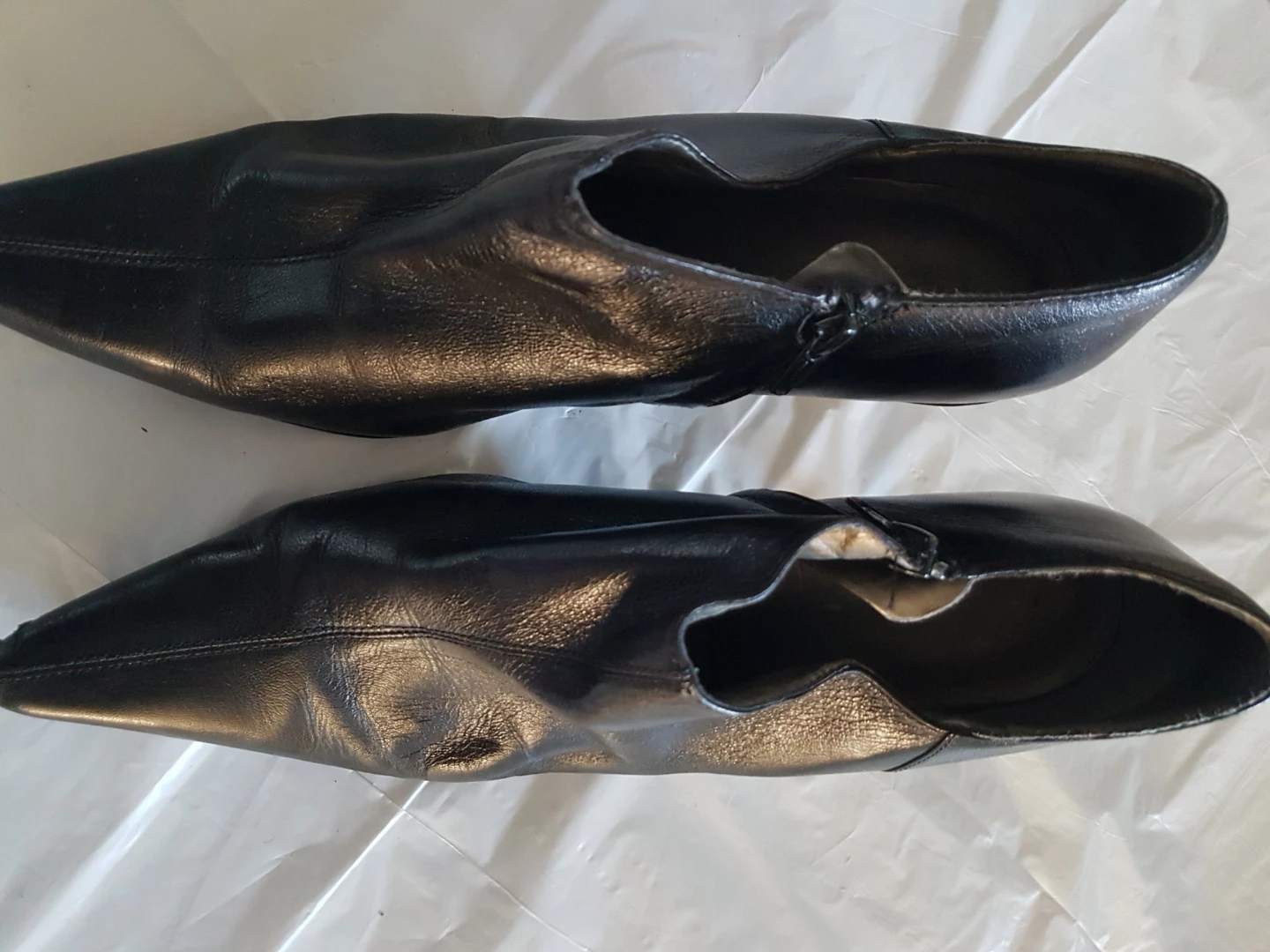 Size 10 Black Leather Ankle Boots