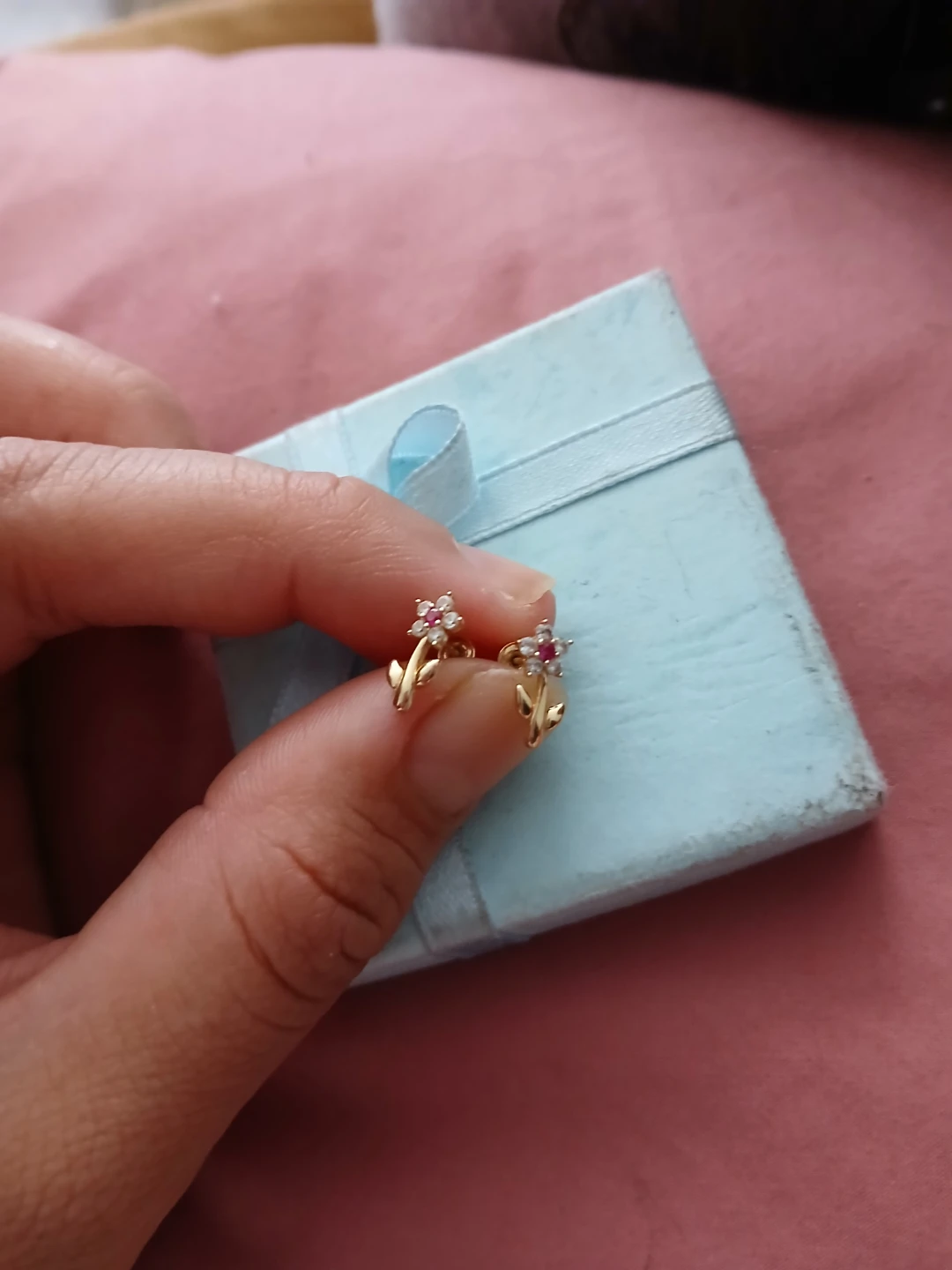 14k Gold  Flower Earrings 🏆 - photo 2