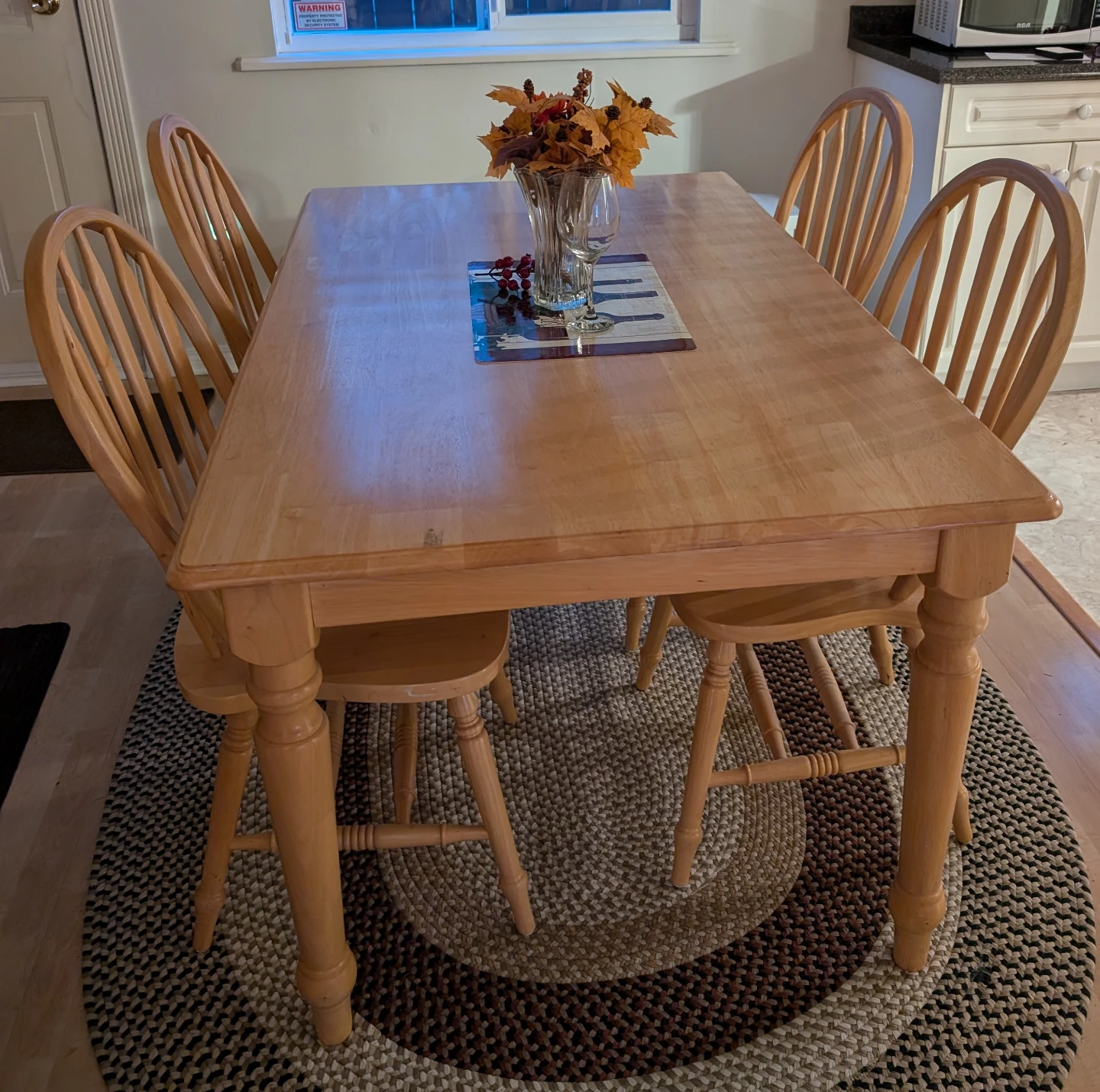 Wooden Dining Table and Chairs Set