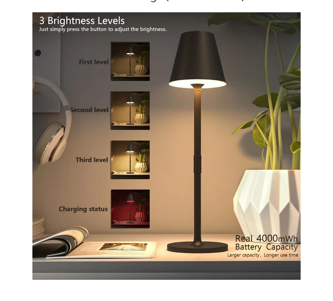 Portable LED Table Lamp  Timjorman. - USB-C Charging
