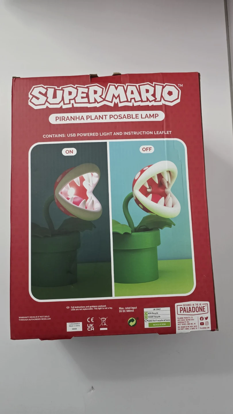 Super Mario Piranha Plant Posable Lamp