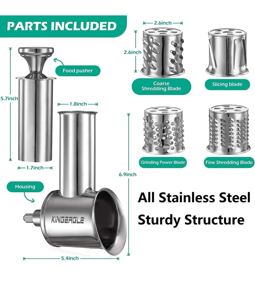KINGERAGLE Stainless Steel  shredder.....