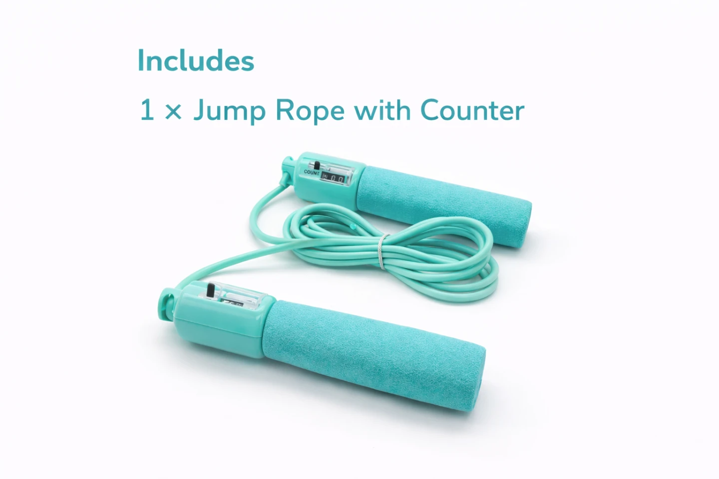 Jump Rope with Soft Foam Handles and Built-In Counter - photo 2