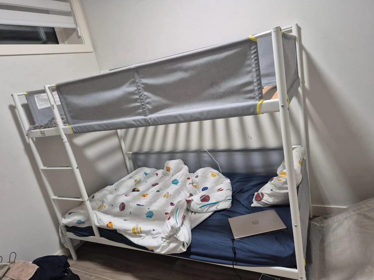 IKEA VITVAL Bunk Bed Frame, White/Light Gray, Twin - photo 2