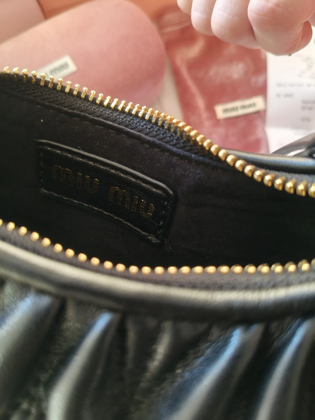 Miu Miu Black Ruched Shoulder Bag and Sunglasses Set - photo 3