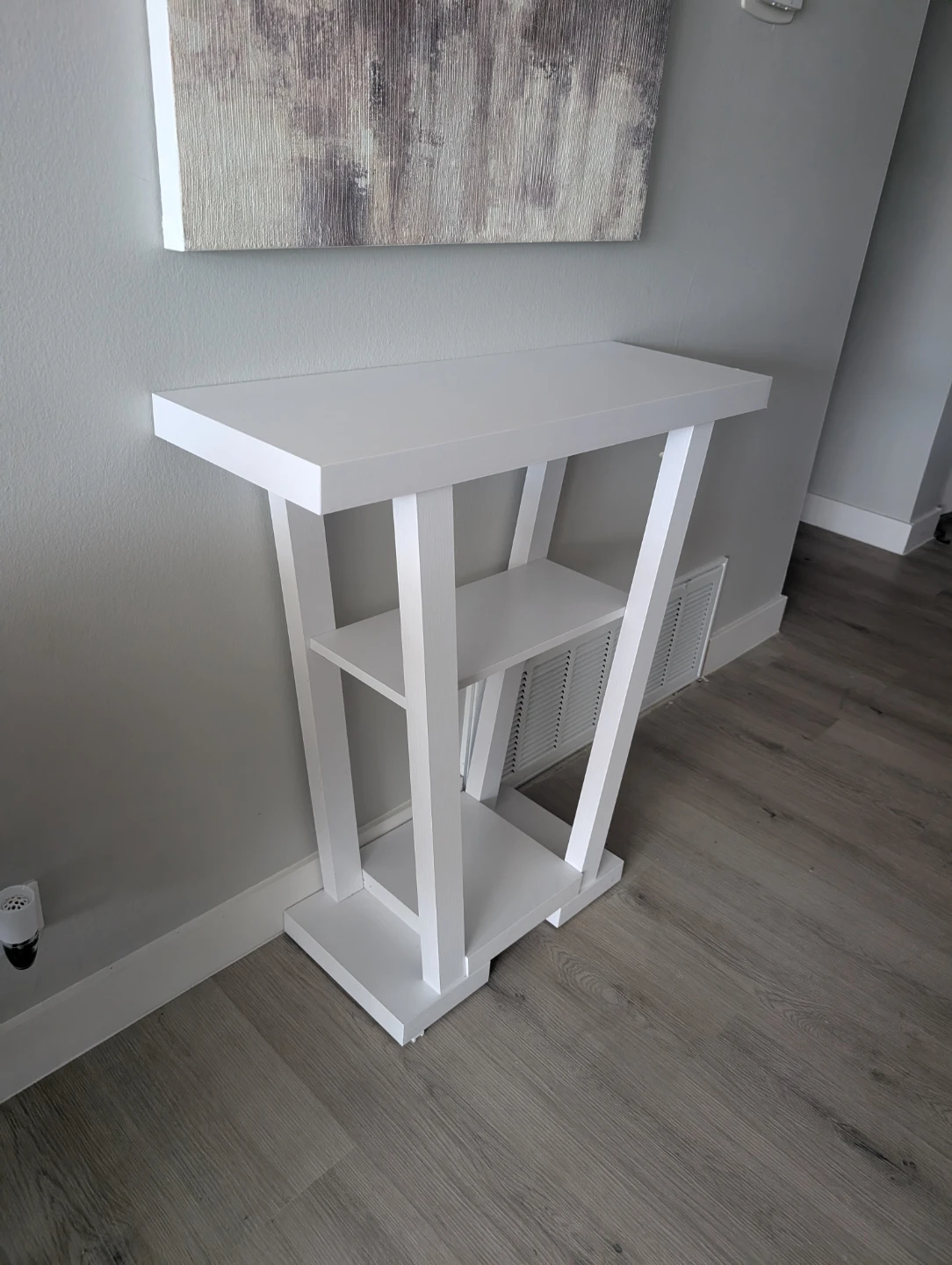 White Console Table with Shelves