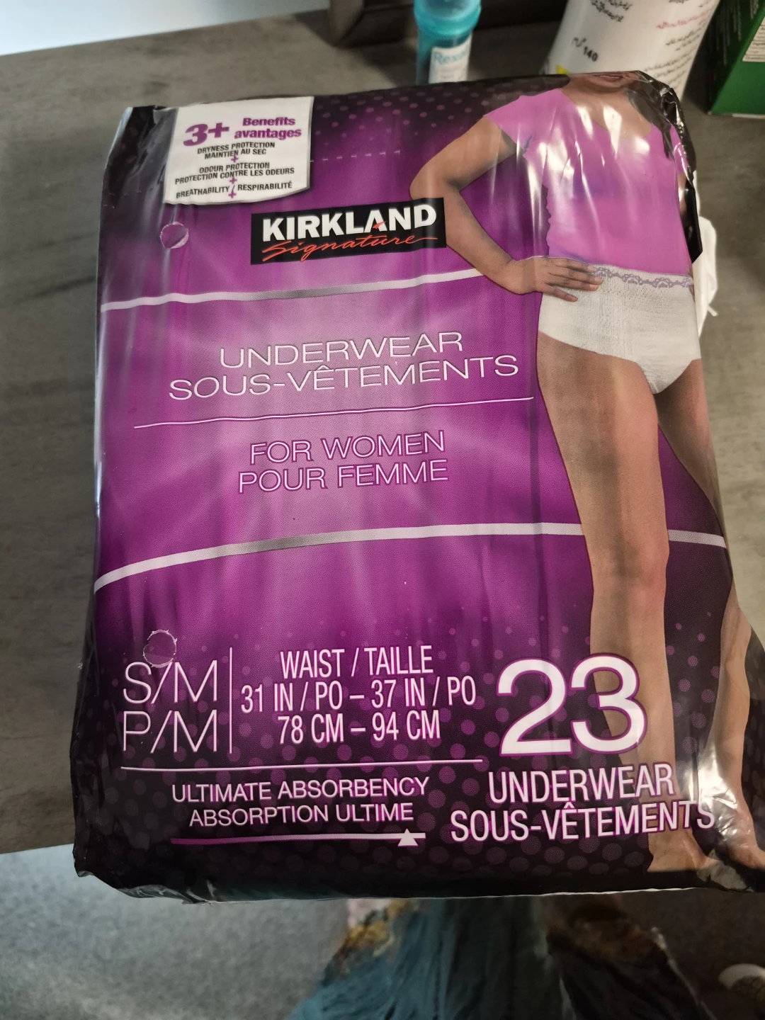 Kirkland Signature Women's Underwear Size S/M - 23 Pack