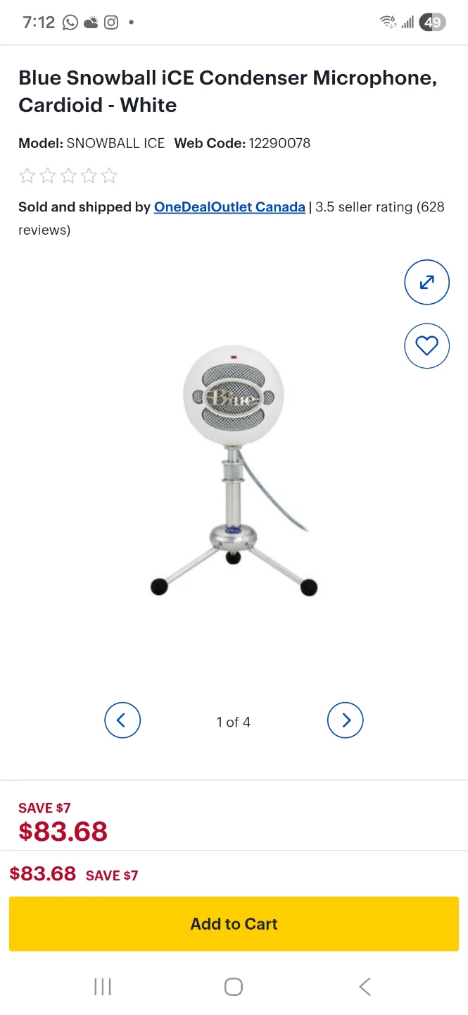 Blue Snowball iCE Condenser Microphone - White - photo 3