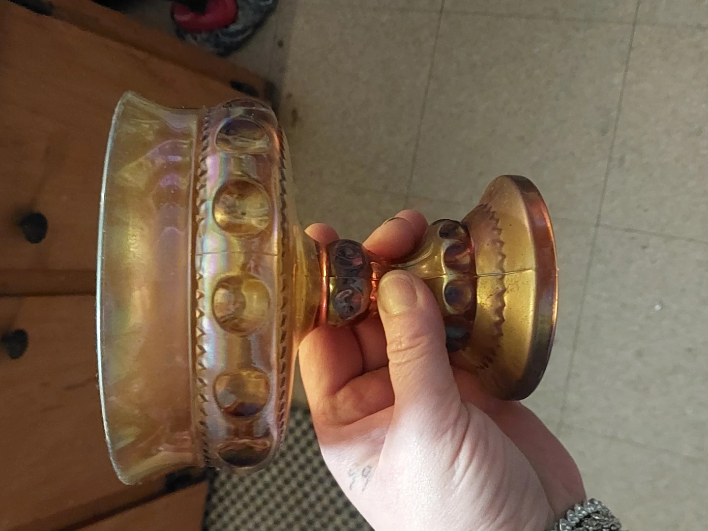 Vintage Glass Candy Dish
