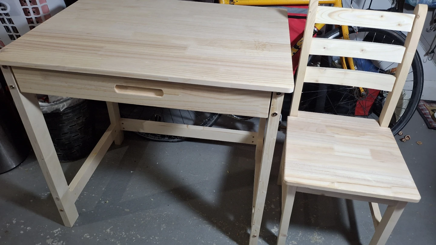 Wood Desk and Chair Set 🏆 - photo 2