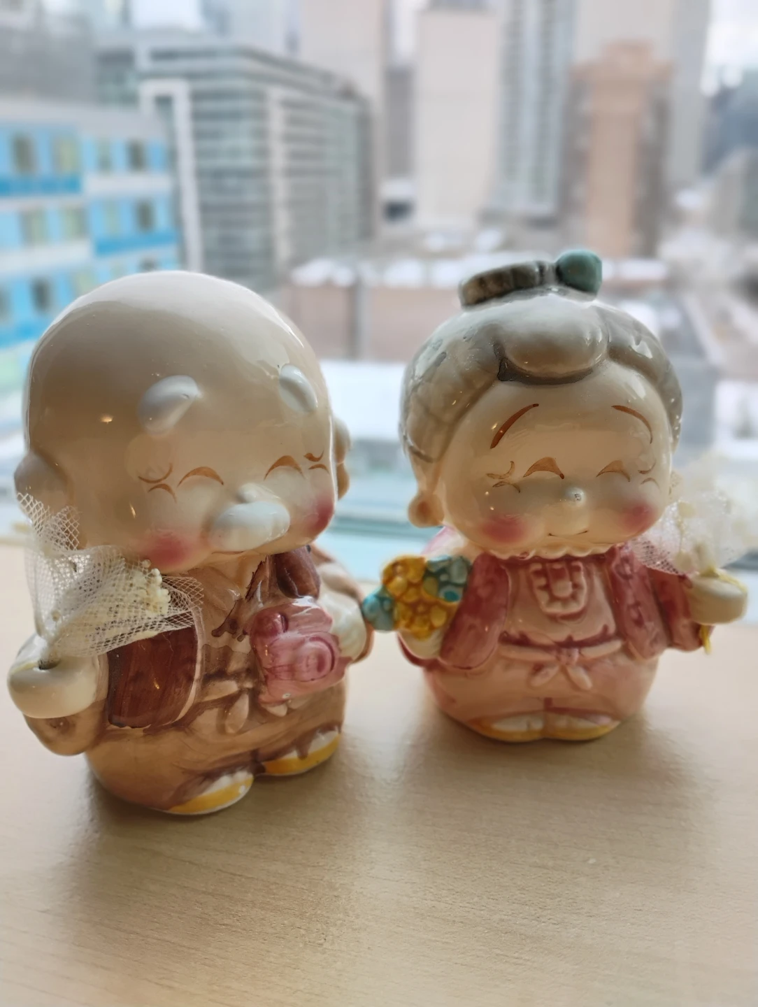 Cute Couple Ceramic Piggy Banks