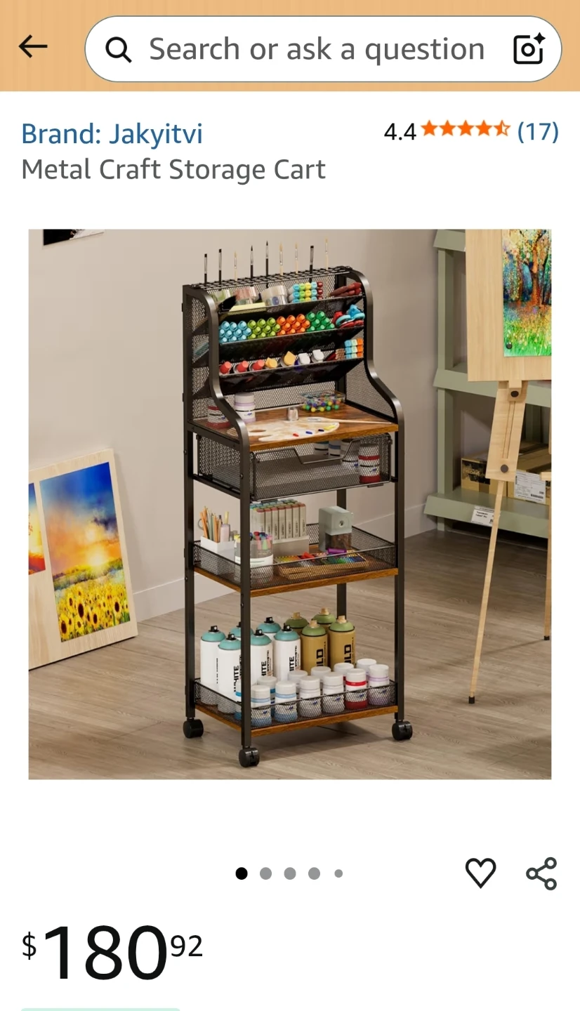 Metal Craft Storage Cart