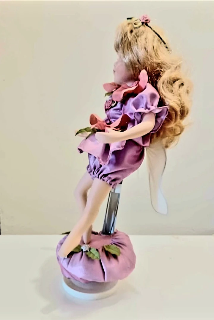 Tall Musical Rotating Porcelain Fairy Doll - photo 3