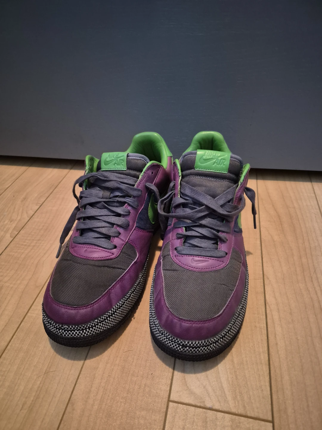 Nike Air Force 1 Low Purple Green Grey Sneakers