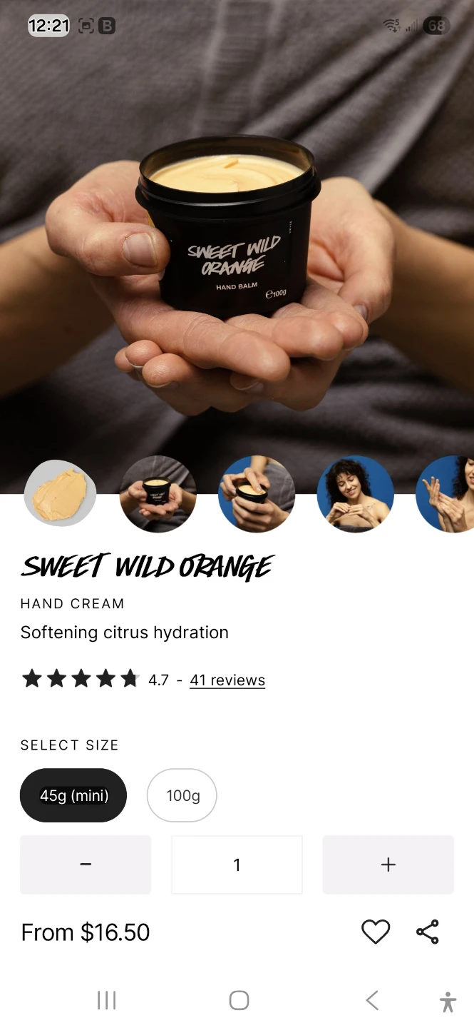 Lush Sweet Wild Orange Hand Balm 45g - photo 2