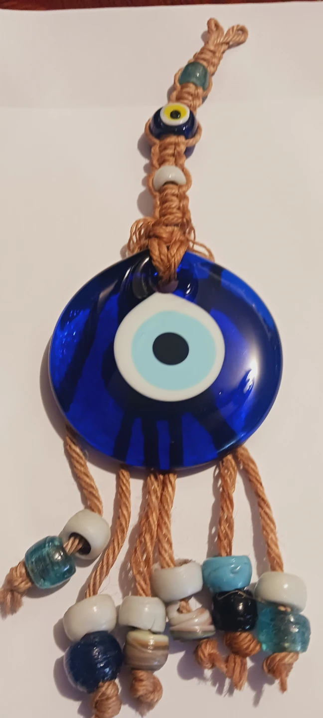 Large Blue Evil Eye Wall Hanging for good luck & protection - photo 3