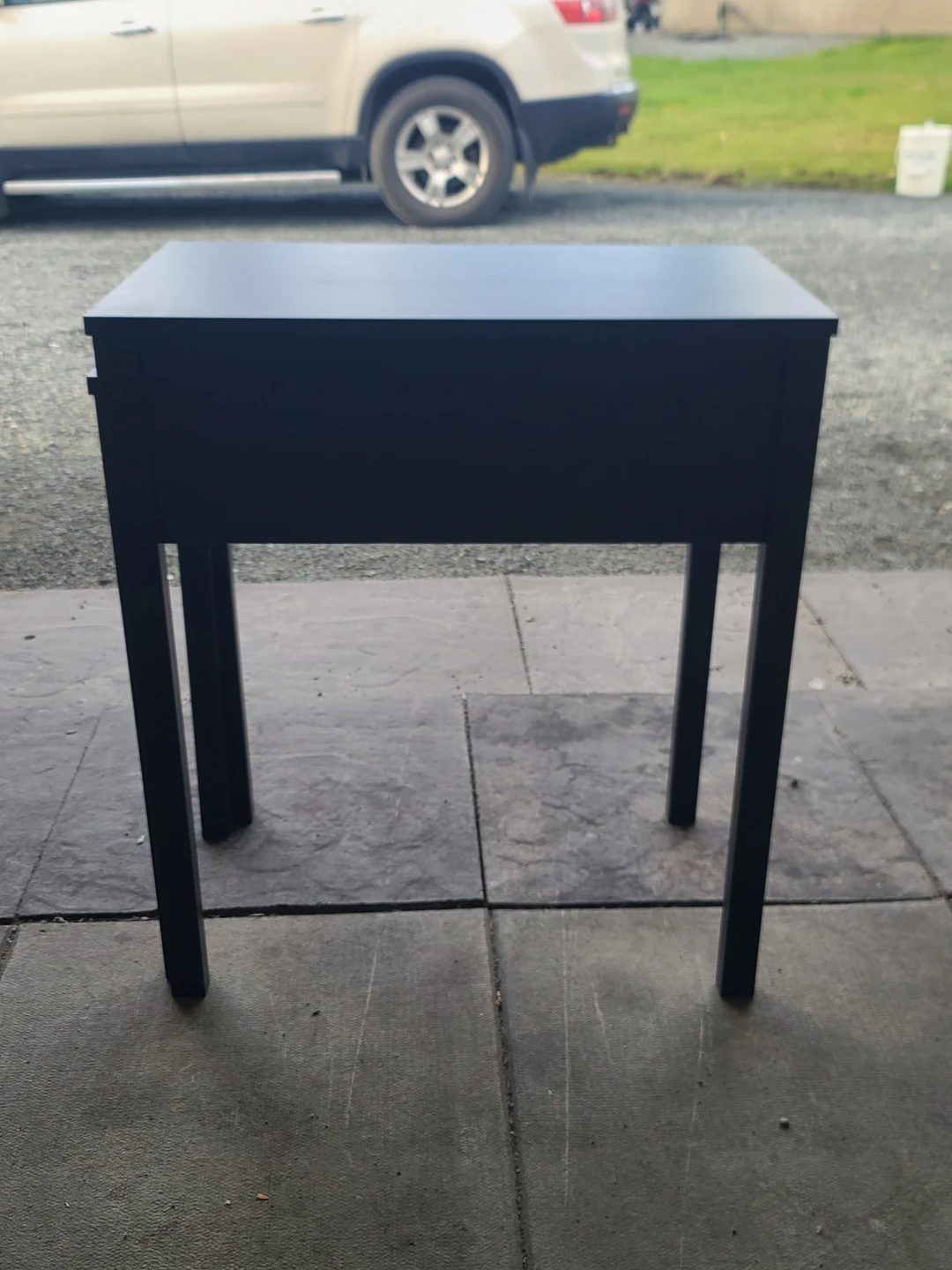 Dark Brown Console Table w/ Drawer & Side Extension - photo 4