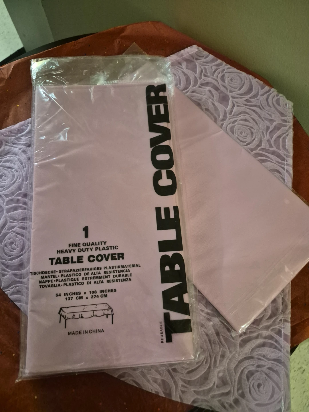 Heavy Duty Plastic Table Cover