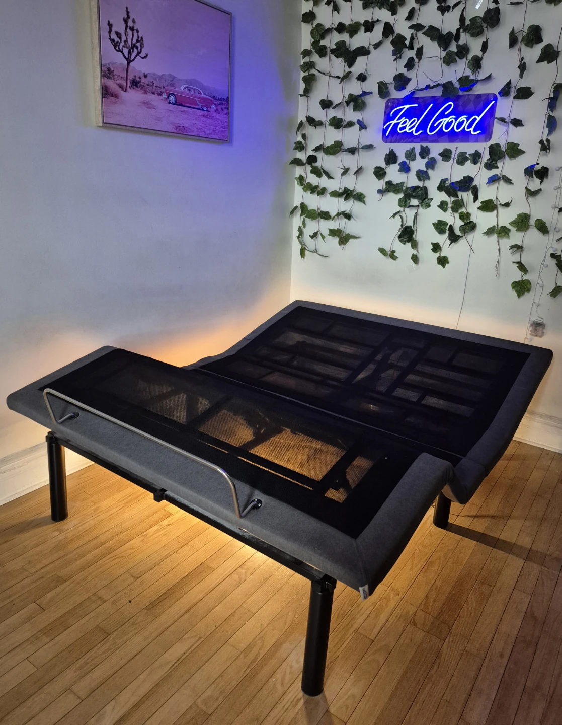 Adjustable Bed Frame Base luz Led