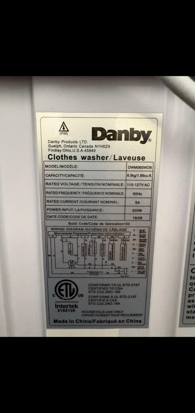 Danby Clothes Washer/Laveuse DWM065WDB - photo 2