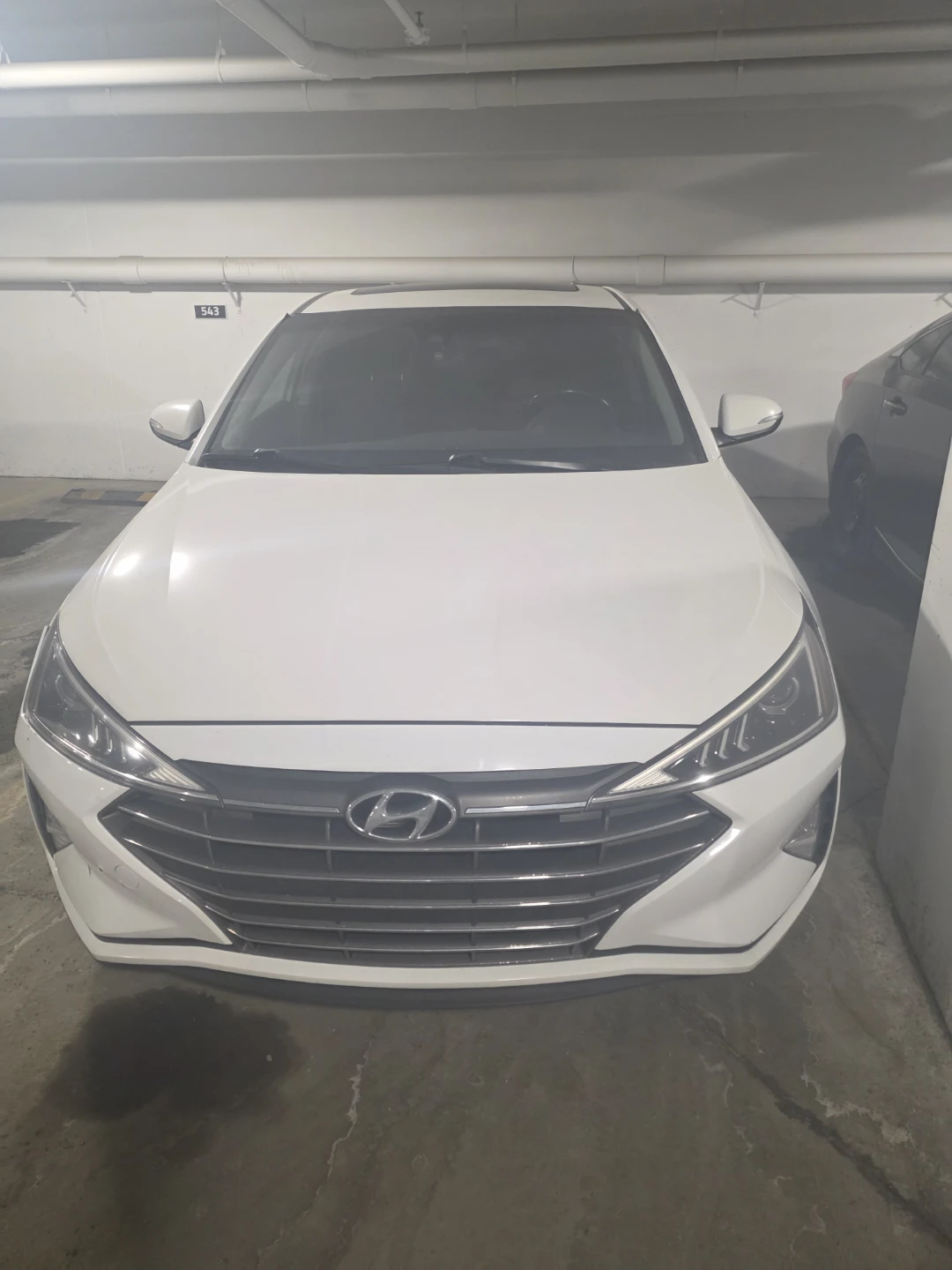 2020 White Hyundai Elantra