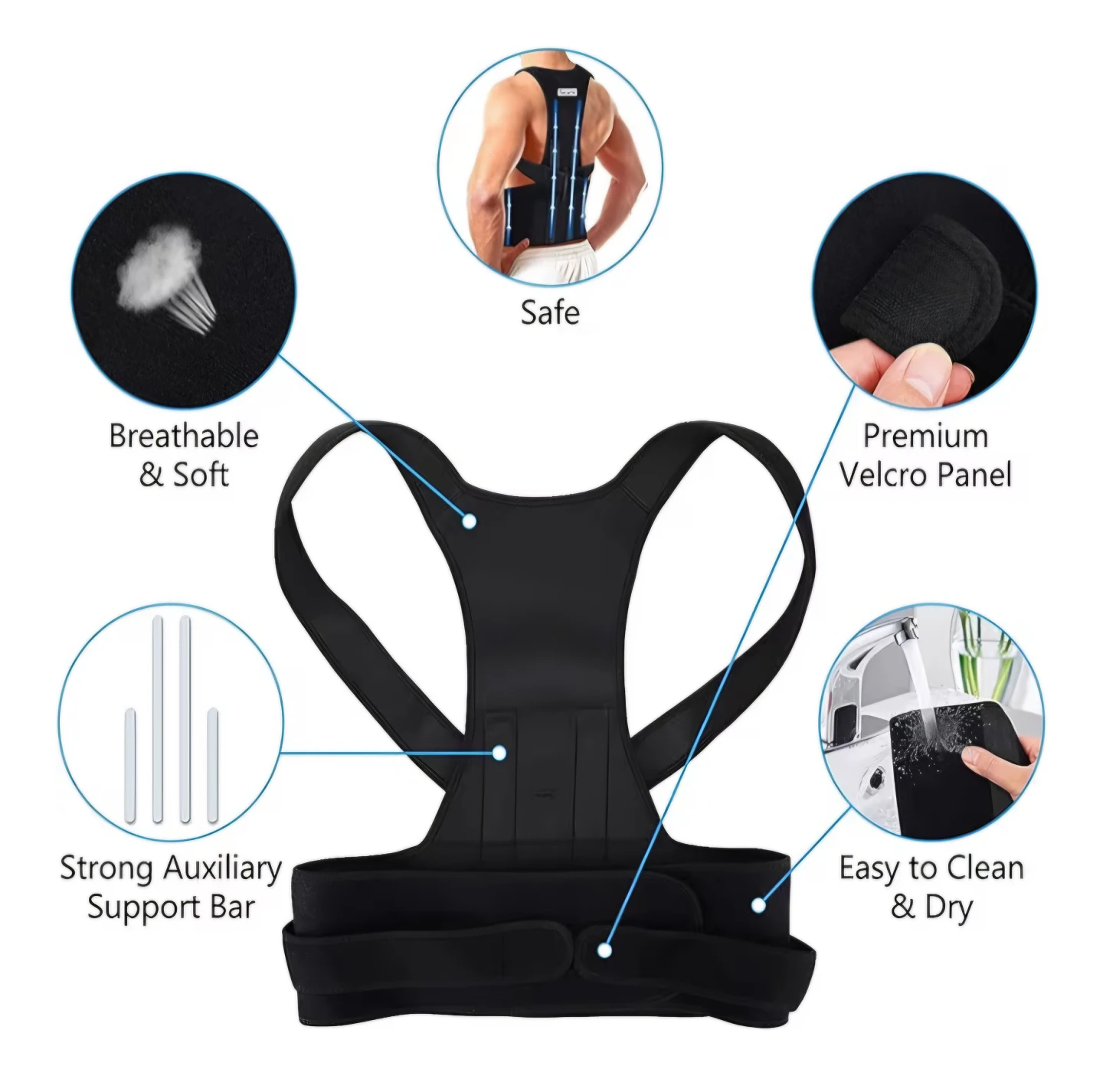 Becarin Back Posture Corrector Brace 🥕 - photo 2