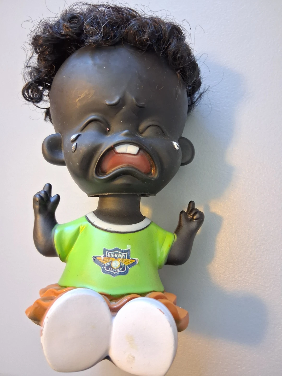 Vintage Crying Baby Piggy Bank Toy