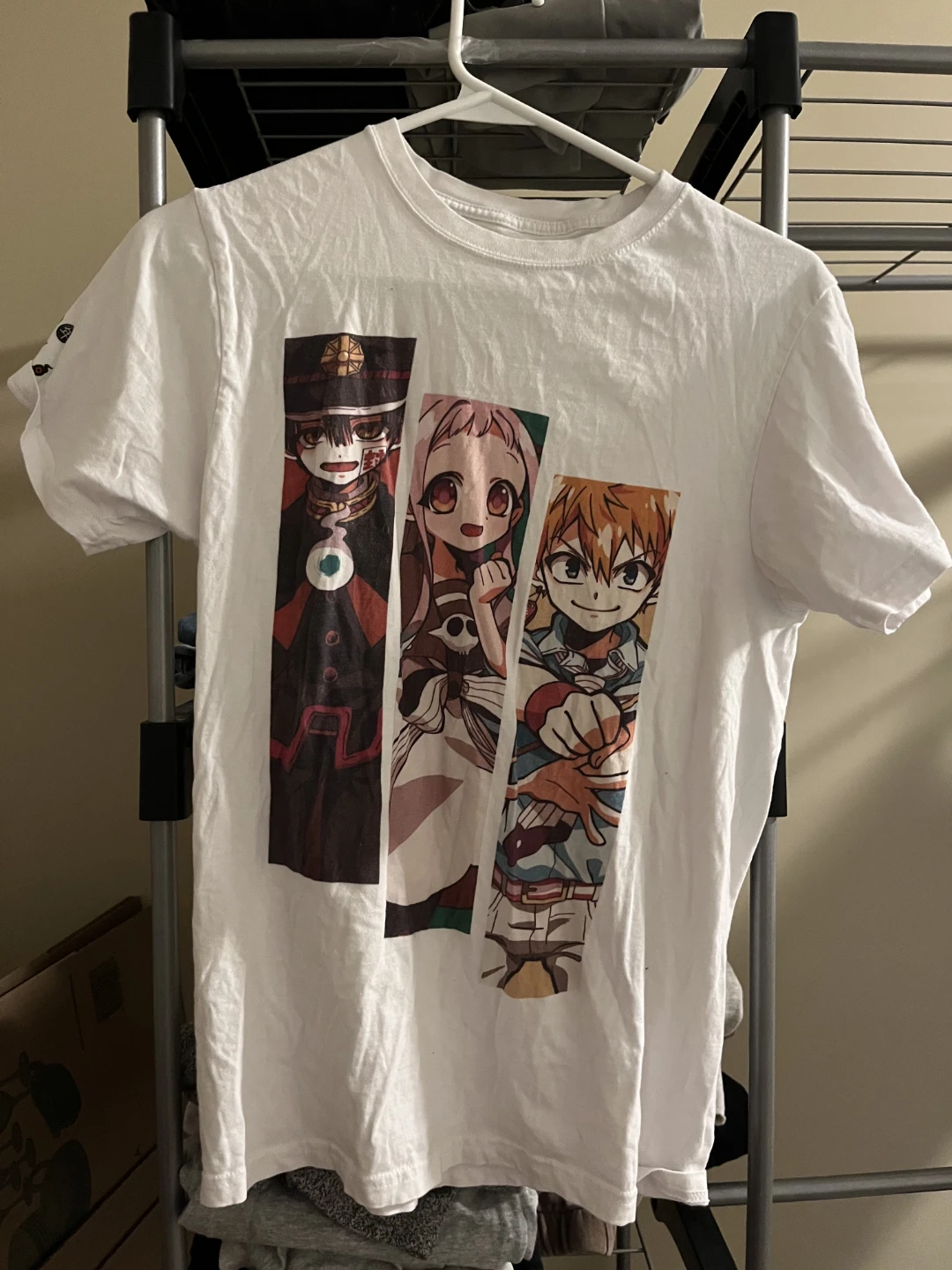 White T-Shirt with Anime Graphic