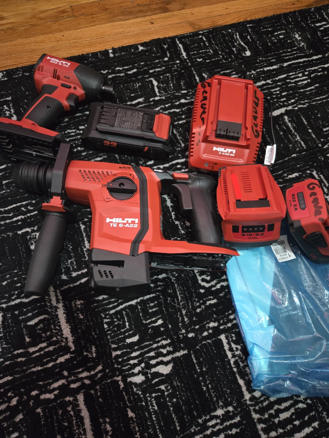 Hilti SID 6-22 Impact Driver & TE 6-A22 Rotary Hammer Combo Kit