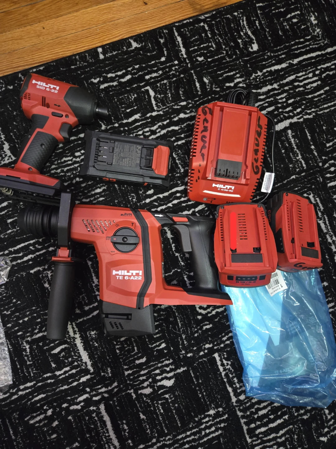 Hilti SID 6-22 Impact Driver & TE 6-A22 Rotary Hammer Combo Kit - photo 3