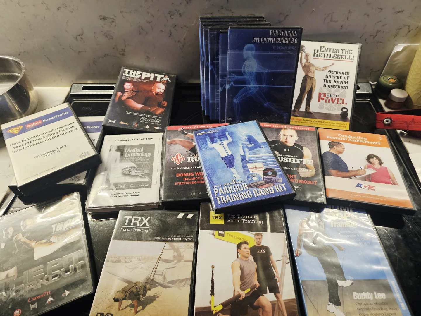 Lot of 13 Fitness and Training DVDs and CDs