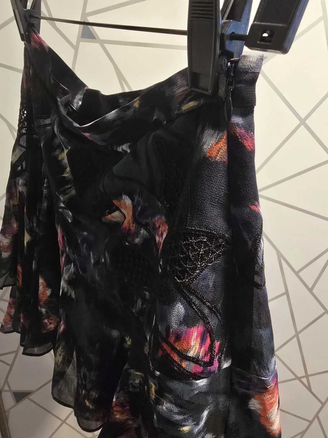 REISS Women's Skirt Size UK 8/EU 36/US 4 teal floral abstract - photo 4