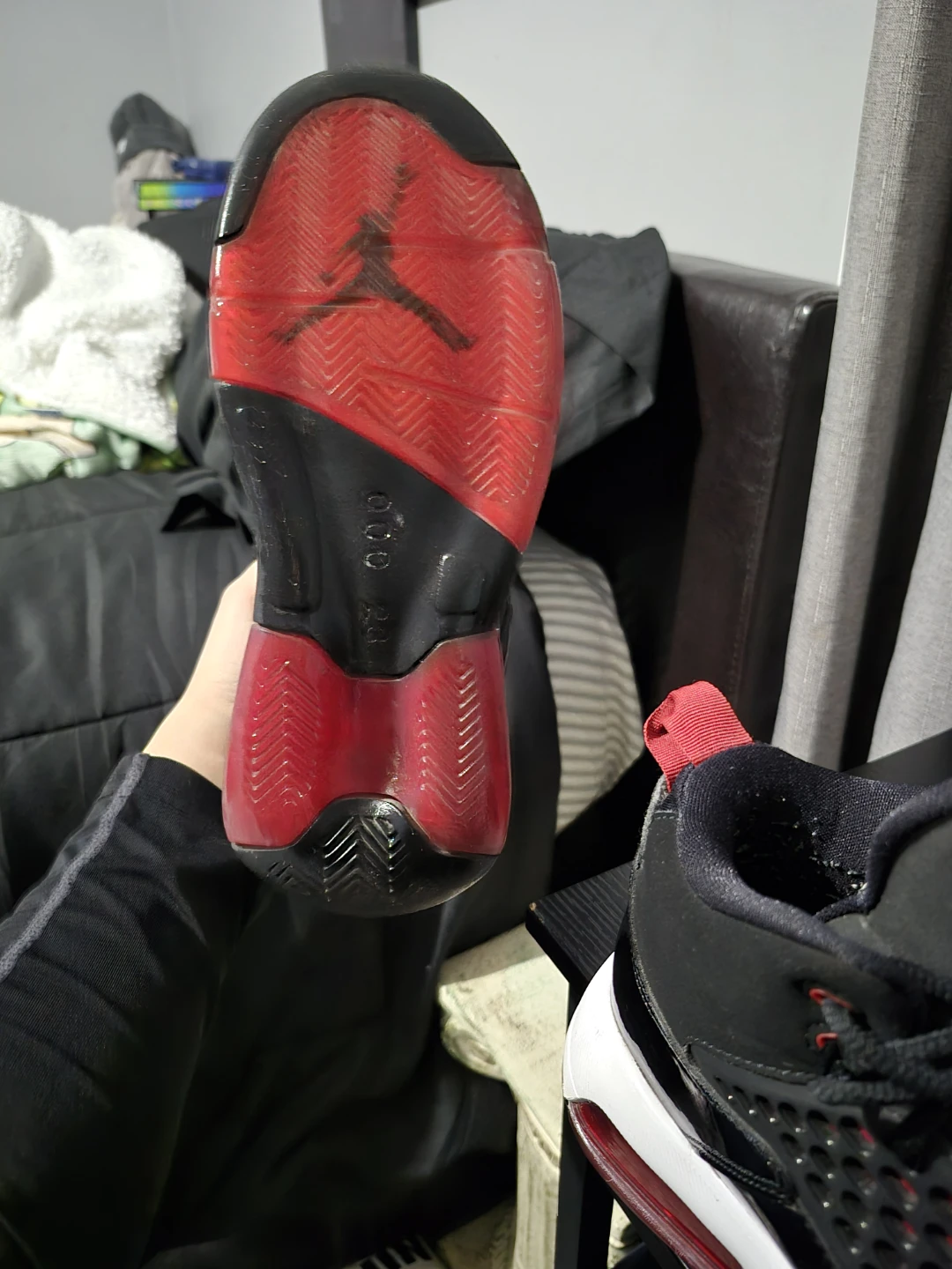 Jordan Max Air 200 Shoes Black Red White - photo 2