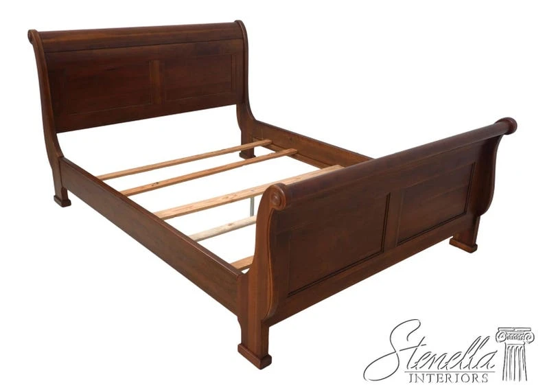 Dark Wood Sleigh Bed Frame
